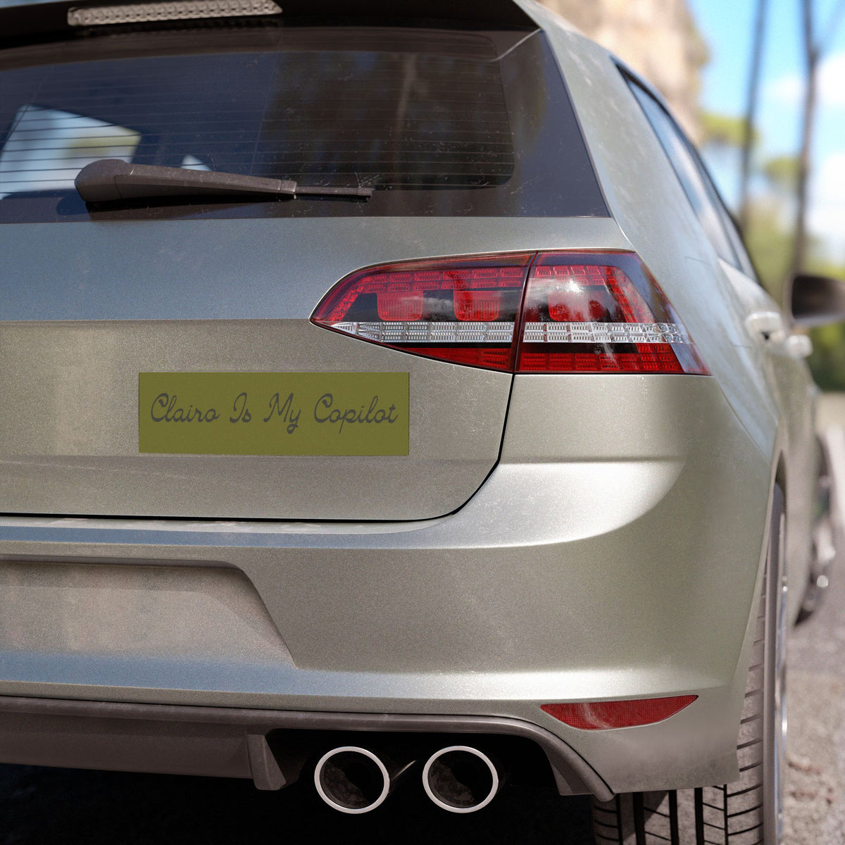 Bumper Sticker — "Clairo Is My Copilot" Retro Script Car Decal