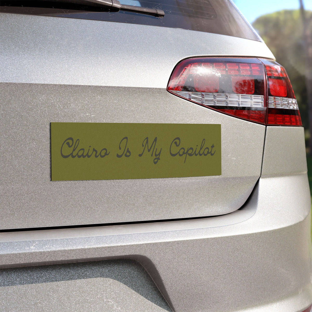 Bumper Sticker — "Clairo Is My Copilot" Retro Script Car Decal