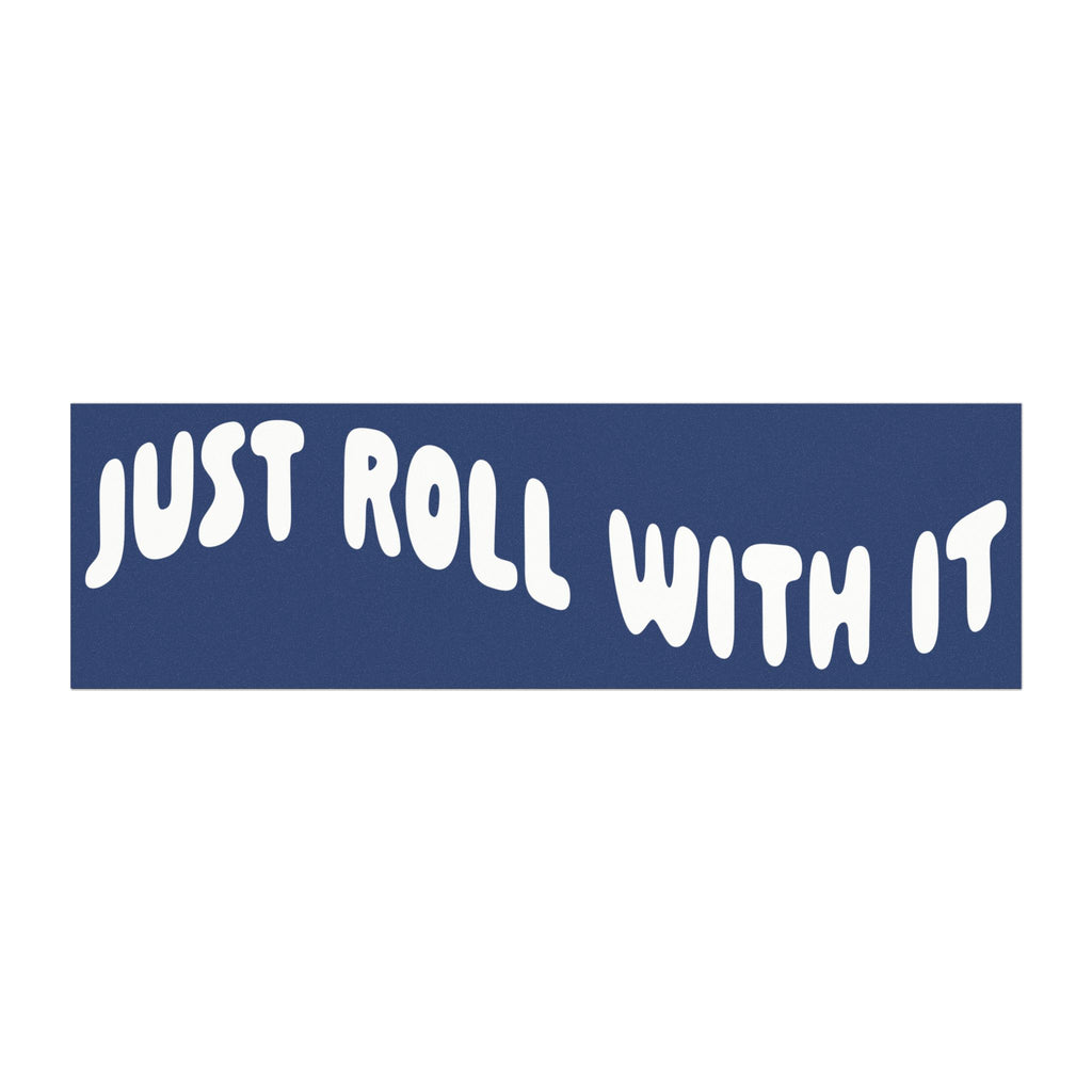 Just Roll With It Bumper Sticker — Retro Surf Van Decal